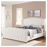 Jennifer Taylor Home Marcella Tufted Wingback Headboard & Footboard Set (King Size)