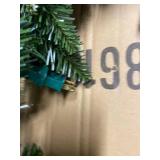 Vickerman Clear Frosted Bellevue Alpine Artificial Christmas Wreath