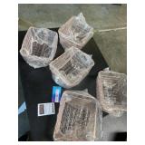Wire Storage Basket Metal Household Storage Organizer Bins (5 PACK)
