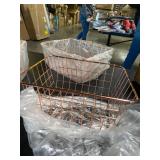 Wire Storage Basket Metal Household Storage Organizer Bins (5 PACK)