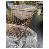 Wire Storage Basket Metal Household Storage Organizer Bins (5 PACK)
