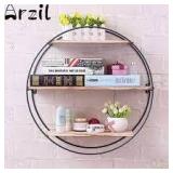 Metal 3-Tier Circle Wall Shelf