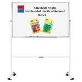 H Qprobd Double Sided Mobile Magnetic Whiteboard