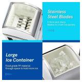 Pittaigo Manual Ice Crusher for Home Bar Restaurant Party Cold Drinks, Zinc Alloy Construction Stainless Steel Blades for Fast Crushing