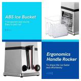 Pittaigo Manual Ice Crusher for Home Bar Restaurant Party Cold Drinks, Zinc Alloy Construction Stainless Steel Blades for Fast Crushing