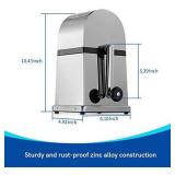 Pittaigo Manual Ice Crusher for Home Bar Restaurant Party Cold Drinks, Zinc Alloy Construction Stainless Steel Blades for Fast Crushing