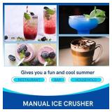 Pittaigo Manual Ice Crusher for Home Bar Restaurant Party Cold Drinks, Zinc Alloy Construction Stainless Steel Blades for Fast Crushing