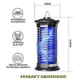 Garsum Bug Zapper|Electric Mosquito Killer|Powerful Indoor Insect Trap|UV Lamp|Child & Pet Safe, Non-Toxic|Fly Zapper Repellent for Home, Indoor, Kitchen