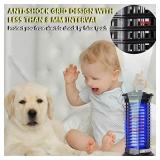Garsum Bug Zapper|Electric Mosquito Killer|Powerful Indoor Insect Trap|UV Lamp|Child & Pet Safe, Non-Toxic|Fly Zapper Repellent for Home, Indoor, Kitchen