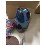 SPACEKEEPER Ceramic Backflow Incense Holder Waterfall Incense Burner, with 120 Backflow Incense Cones + 30 Incense Stick, Aromatherapy Ornament Home Decor, Blue Set