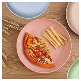Wheat Straw Plates 9 Inch - Microwave & Dishwasher Safe - Set of 4 - Lightweight, Unbreakable Serving Dishes -Perfect for Dinner Dishes - Healthy for Kids Children & Adult, BPA Free & Eco-Friendly