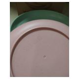 Wheat Straw Plates 9 Inch - Microwave & Dishwasher Safe - Set of 4 - Lightweight, Unbreakable Serving Dishes -Perfect for Dinner Dishes - Healthy for Kids Children & Adult, BPA Free & Eco-Friendly