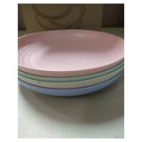 Wheat Straw Plates 9 Inch - Microwave & Dishwasher Safe - Set of 4 - Lightweight, Unbreakable Serving Dishes -Perfect for Dinner Dishes - Healthy for Kids Children & Adult, BPA Free & Eco-Friendly