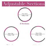 JUZUBA Hula Hoop for Adults 2Lb Soft Foam Padded Weighted Hoola Hoop for Women & Men for Fitness, Exercise & Dancing 8 Sections Easy to Assemble & Spin, Portable Workout Hula Hoop, Pink Varies slightl