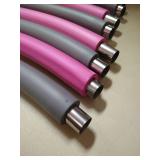 JUZUBA Hula Hoop for Adults 2Lb Soft Foam Padded Weighted Hoola Hoop for Women & Men for Fitness, Exercise & Dancing 8 Sections Easy to Assemble & Spin, Portable Workout Hula Hoop, Pink Varies slightl