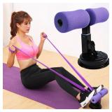 Adjustable Crunch Sit-up Assistant Device Home Fitness Gym Lose Weight Equipment comes with knee pads and resistance bands varies from stock photo