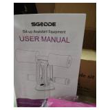 Adjustable Crunch Sit-up Assistant Device Home Fitness Gym Lose Weight Equipment comes with knee pads and resistance bands varies from stock photo