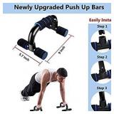 Premium Push Up Bars Kit with Adjustable Hand Grip Strengthener (11-132 LB), Portable Push Up Handles for Floor with Cushioned Foam Grip & Non-Slip Sturdy Structure for Men/Women