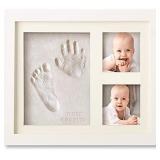 Baby Handprint and Footprint Makers Kit Keepsake For Newborn Boys & Girls, Baby Girl Gifts & Baby Boy Gifts, New Mom Baby Shower Gifts, Baby Milestone Picture Frames Baby Registry, Nursery Decor frame