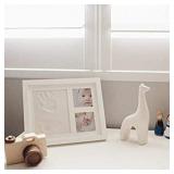 Baby Handprint and Footprint Makers Kit Keepsake For Newborn Boys & Girls, Baby Girl Gifts & Baby Boy Gifts, New Mom Baby Shower Gifts, Baby Milestone Picture Frames Baby Registry, Nursery Decor frame