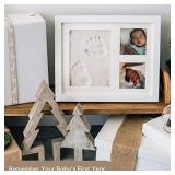 Baby Handprint and Footprint Makers Kit Keepsake For Newborn Boys & Girls, Baby Girl Gifts & Baby Boy Gifts, New Mom Baby Shower Gifts, Baby Milestone Picture Frames Baby Registry, Nursery Decor frame