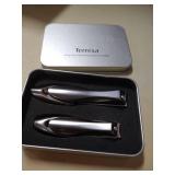 Nail Clippers Set, Terresa 2Pcs Toenail Fingernail Clippers for Thick Nails, No Splash Nail Clipper with Catcher Stainless Steel Nail Cutter Trimmer for Men and Women with Carry Case black