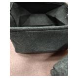 2Pack Felt Storage Basket, Foldable Storage Cubes Box, Open Storage Bin Laundry Hamper with Handles, Felt Fabric Organizer Cube Boxes Shelf Baskets for Clothing Toys Books