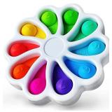 Flower Simple Dimple Fidget Toy, Dimple Digits Fidget Popper Numerals Color Recognition Educational Sensory Toys for Stress Relief and Anxiety ADHD Kids Adult