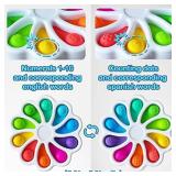 Flower Simple Dimple Fidget Toy, Dimple Digits Fidget Popper Numerals Color Recognition Educational Sensory Toys for Stress Relief and Anxiety ADHD Kids Adult