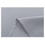 Biscaynebay Textured Fabric Round Tablecloths 70 Inch in Diameter, Silver Grey Water Resistant Tablecloths for Dining, Kitchen, Wedding and Parties, etc Machine Washable