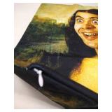 Nicolas Cage as the Mona Lisa Throw Pillow cover