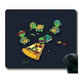 Teenage Mutant Ninja Turtles Eating Pizza TMNT Cute Pizza Mouse Pad Desk small sized