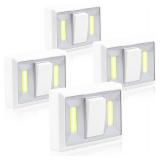 FC-Fancier Closet Light, Battery Operated, Tap Light, Touch Night, Utility, Wall Wireless Mount Under Cabinet, Shelf, Shed, Kitchen, Garage, Attic, RV, DIY(4-Pack