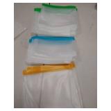 Reusable Snack Bags (Set of 14 - Reusable Sandwich Bags For Kids. Premium Reusable Lunch Bags For Women. Reusable Ziplock Food Storage Bag Keeps Food Fresh. Lunch Baggies are Freezer Safe