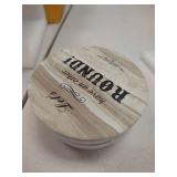 Coasters for Coffee Table, Yeeper Set of 8 Funny Ceramic Coasters, Gift for Housewarming Birthday House Decor, Conversation Starter, Humor Saying, for Dining Room Table brown with words not white