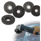 Ximimark 5 Pcs Poly Strip Disc Wheel Paint Rust Removal Clean for Angle Grinder 100X16mm,Arbor Size,5/8 inch, 16 mm,Blue not black