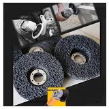 Ximimark 5 Pcs Poly Strip Disc Wheel Paint Rust Removal Clean for Angle Grinder 100X16mm,Arbor Size,5/8 inch, 16 mm,Blue not black