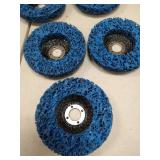 Ximimark 5 Pcs Poly Strip Disc Wheel Paint Rust Removal Clean for Angle Grinder 100X16mm,Arbor Size,5/8 inch, 16 mm,Blue not black