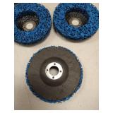 Ximimark 5 Pcs Poly Strip Disc Wheel Paint Rust Removal Clean for Angle Grinder 100X16mm,Arbor Size,5/8 inch, 16 mm,Blue not black