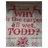And why is the carpet wet Todd pillow cover