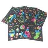 lifetop Scratch Art for Kids, 50 Sheets Rainbow Magic Scratch Paper Crafts Drawing Supplies with 4 Stencils & 5 Wooden Stylus for Age 3-10 Girls Boys DIY Birthday Halloween Christmas Party Game Favor