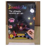 lifetop Scratch Art for Kids, 50 Sheets Rainbow Magic Scratch Paper Crafts Drawing Supplies with 4 Stencils & 5 Wooden Stylus for Age 3-10 Girls Boys DIY Birthday Halloween Christmas Party Game Favor