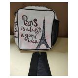 Paris Is Always a Good Idea, Eiffel Tower Reusable Canvas lunch Bag with Shoulder strap