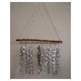 Artificial Eucalyptus Greenery Hanging Wall Decor Artificial Eucalyptus Vines Wall Hanging Plants with Wooden Stick Farmhouse Rustic Boho Wall Decor for Bedroom, Living Room, Entryway and Bathroom