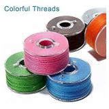 BetyBedy 36Pcs Bobbins and Sewing Threads with Bobbin Case for Multiple Sewing Machine, Pre-Wound Bobbins Set for Bro-Ther/Baby-Lock/Jano-me/El-na/Sin-ger, Standard Size and Assorted Colors