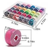 BetyBedy 36Pcs Bobbins and Sewing Threads with Bobbin Case for Multiple Sewing Machine, Pre-Wound Bobbins Set for Bro-Ther/Baby-Lock/Jano-me/El-na/Sin-ger, Standard Size and Assorted Colors
