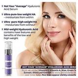 Hyaluronic Acid Serum for Face - Anti Aging, Anti Wrinkle, Face Moisturizer for Dry Skin Hydration Natural Plumper with Vitamin C, Vitamin A, and Aloe, Cruelty Free (30m/1oz