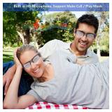 Bluetooth Sunglasses Glasses Wireless Music Sunglasses Sport Outdoor Stereo Headphones Handsfree Headset Compatible with IOS Android Cell Phones Smartphones Tablets PC Driving Biking varies slightly f