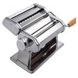 Pasta Maker Machine Hand Crank - Roller Cutter Noodle Makers Best for Homemade Noodles Spaghetti Fresh Dough Making Tools Rolling Press Kit - Stainless Steel Kitchen