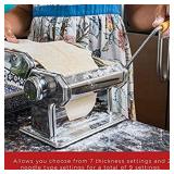 Pasta Maker Machine Hand Crank - Roller Cutter Noodle Makers Best for Homemade Noodles Spaghetti Fresh Dough Making Tools Rolling Press Kit - Stainless Steel Kitchen